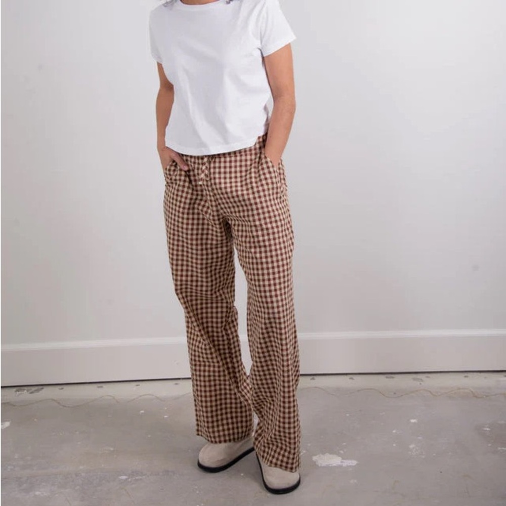 Sønderhaus Perfect Pants in Brown Gingham SOLD